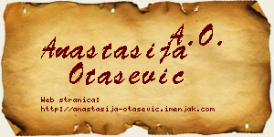 Anastasija Otašević vizit kartica